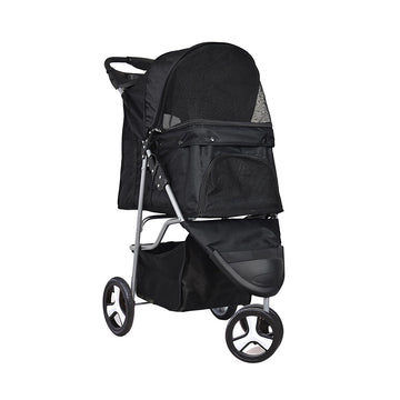PaWz Pet Stroller 3 Wheels Dog Cat Cage Puppy Pushchair Travel Walk Carrier Pram PaWz